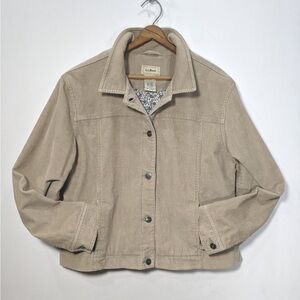 L.L. Bean Women's Beige Jean Jacket Size M